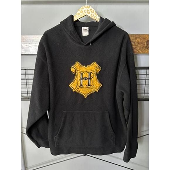 Warner Brothers Hogwarts Black Fleece Hooded Sweatshirt | Size XL - Picture 2 of 5